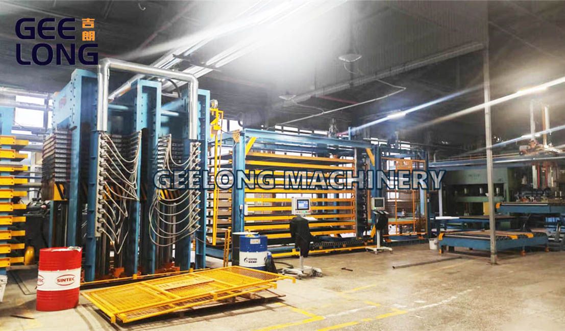 Geelong Автоматический 5x10feet пленка сталкивалась с фанерой горячего пресса машины линии Geelong Автоматический 5x10feet пленка сталкивалась с фанерой горячего пресса машины линии